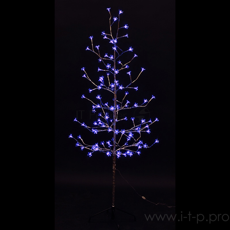 Дерево комнатное Сакура, ствол и ветки фольга, высота 1.5 метра, 120 светодиодов синего цвета, трансформатор IP44 NEON-NIGHT