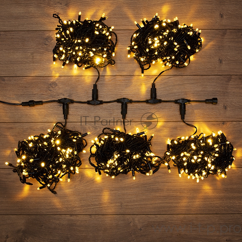 Гирлянда LED ClipLight 24V, 5 нитей по 20 метров, цвет диодов ТЕПЛЫЙ БЕЛЫЙ