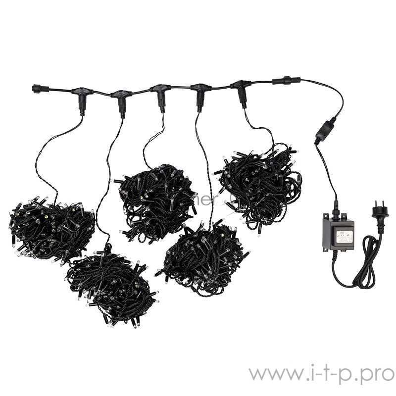 Гирлянда LED ClipLight 24V, 5 нитей по 20 метров, цвет диодов Мульти