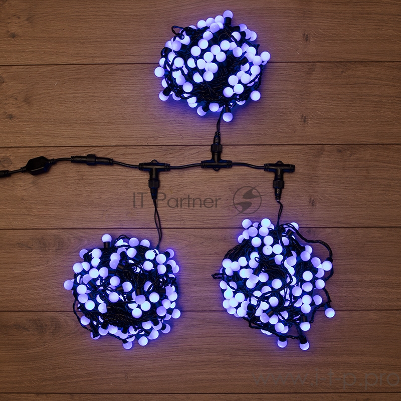 Гирлянда LED ClipLight - ШАРИКИ 24V, 3 нити по 20 м, цвет диодов Синий