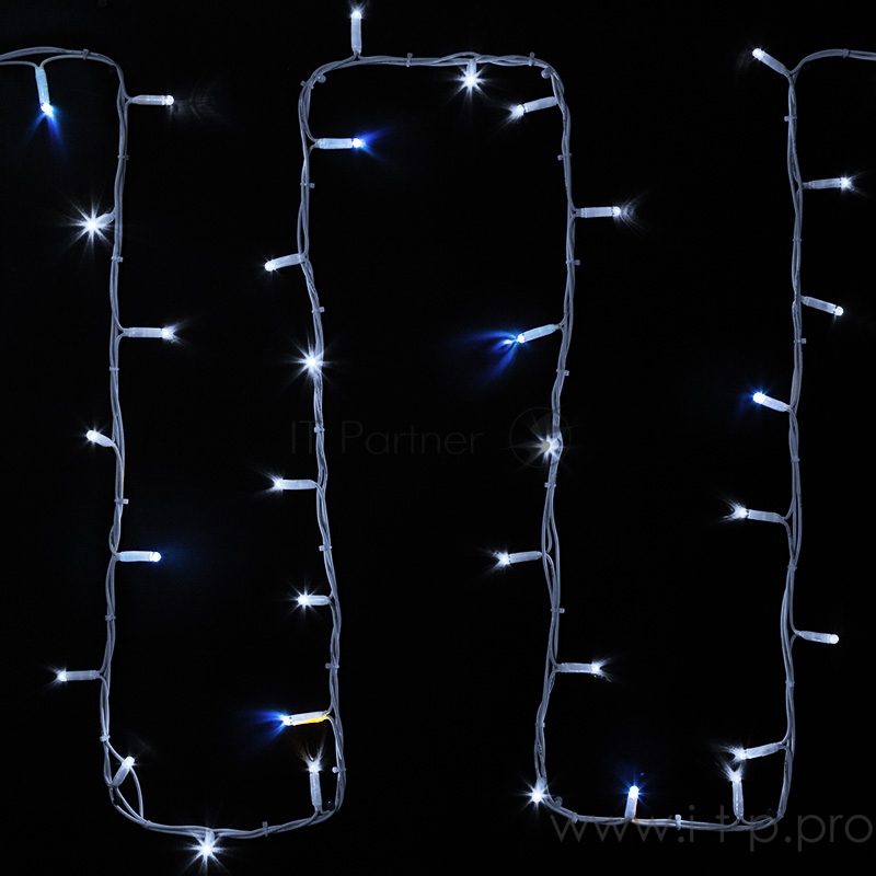 Гирлянда модульная Дюраплей LED 20м 200 LED белый каучук , мерцающий Flashing (каждый 5-й диод), Белая
