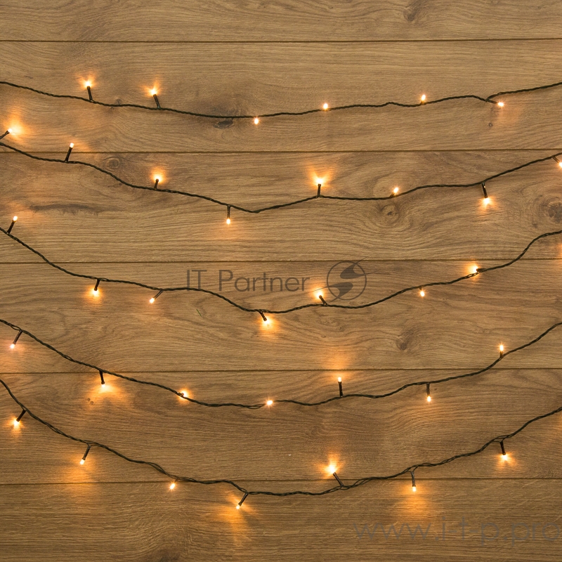 Гирлянда «Твинкл-Лайт» 20 м, темно-зеленый ПВХ, 160 LED, цвет теплый белый