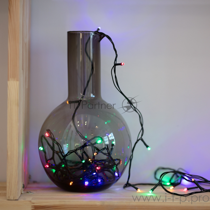 Гирлянда Твинкл Лайт 4 м, темно-зеленый ПВХ, 25 LED, цвет мультиколор