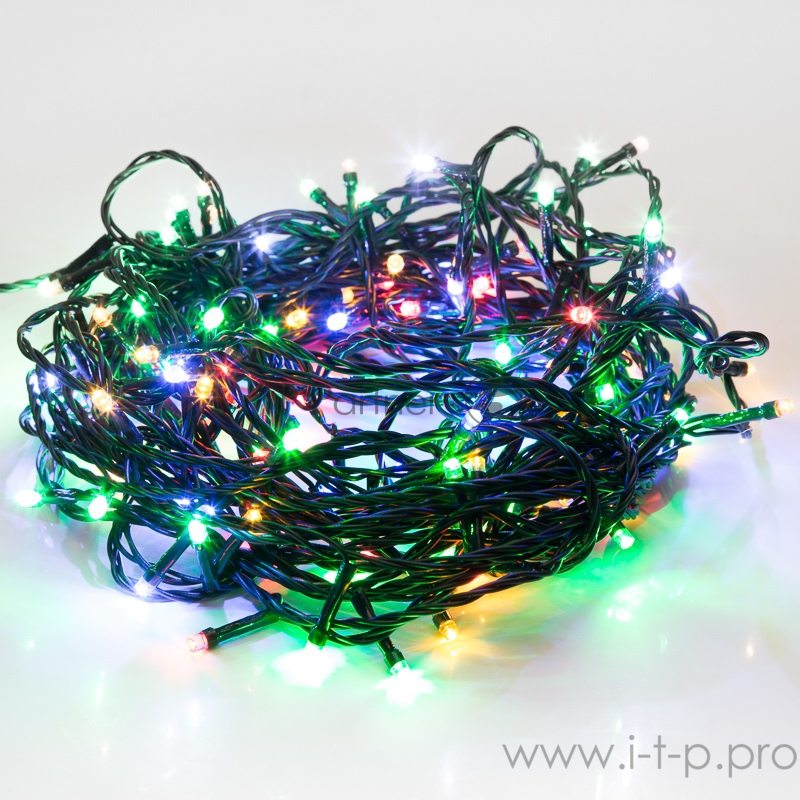 Гирлянда Твинкл Лайт 4 м, темно-зеленый ПВХ, 25 LED, цвет мультиколор