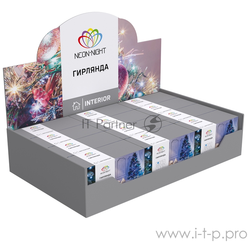 Гирлянда Твинкл Лайт 6 м, темно-зеленый ПВХ, 40 LED, цвет: Синий