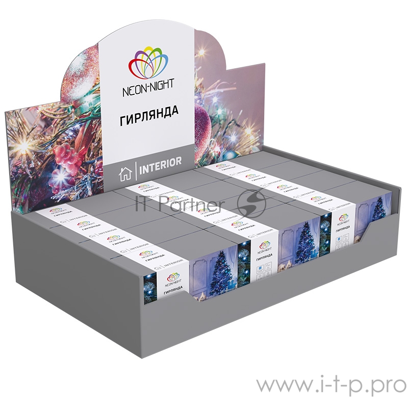 Гирлянда Твинкл Лайт 6 м, темно-зеленый ПВХ, 40 LED, цвет мультиколор