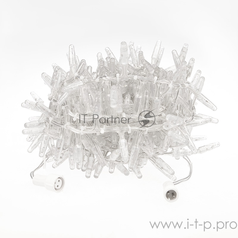 Гирлянда «Кластер» 10 м, прозрачный ПВХ IP65, 200 LED, белый, соединяется