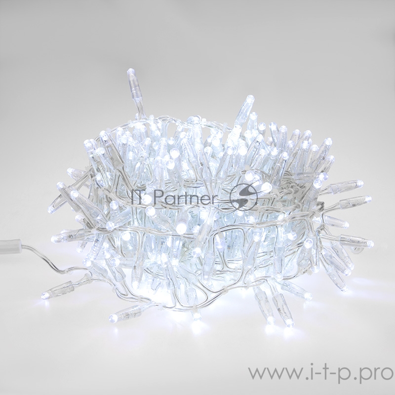 Гирлянда «Кластер» 10 м, прозрачный ПВХ IP65, 200 LED, белый, соединяется