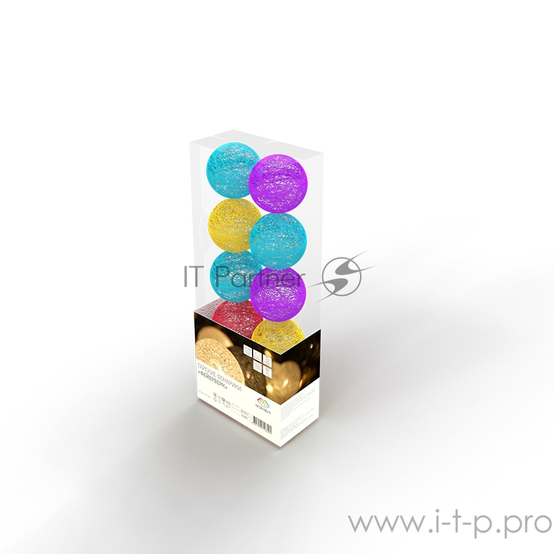 Тайские фонарики «Фейерверк» 1,5 м, прозрачный ПВХ, 10 LED, теплый белый, питание 2 х АА (батарейки не в комплекте)