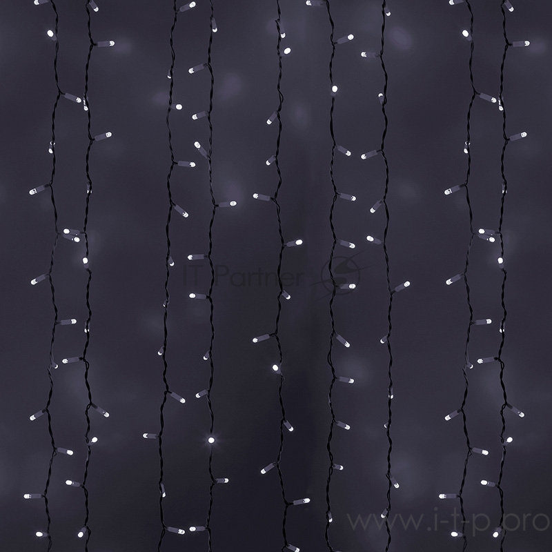 Гирлянда Светодиодный Дождь 2х4м, эффект мерцания, белый провод, 230 В, диоды БЕЛЫЕ, 800 LED