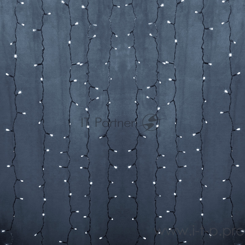 Гирлянда Светодиодный Дождь 2х9м, эффект водопада, прозрачный провод, 24В, диоды БЕЛЫЕ, 480 LED