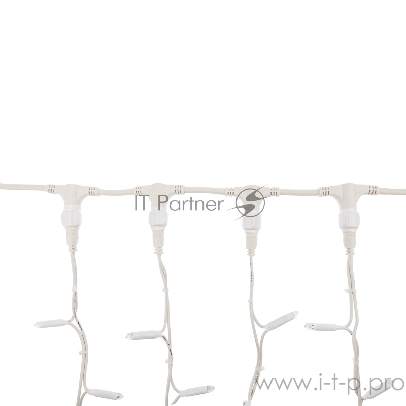 Гирлянда Светодиодный Дождь 2х3м, постоянное свечение, белый провод КАУЧУК, 230 В, диоды КРАСНЫЕ, 760 LED