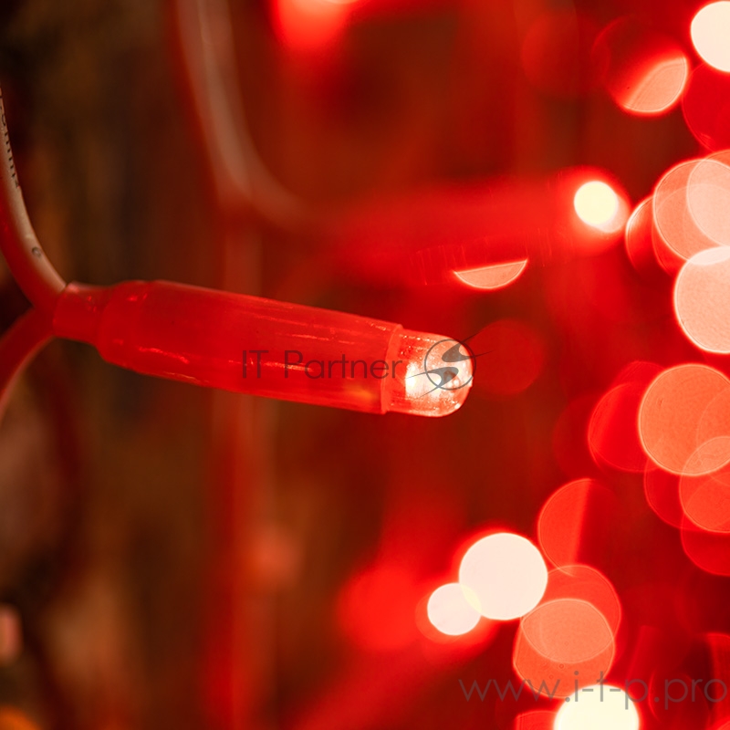 Гирлянда Светодиодный Дождь 2х1,5м, постоянное свечение, белый провод КАУЧУК, 230 В, диоды КРАСНЫЕ, 360 LED