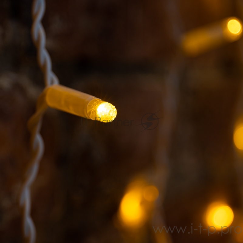 Гирлянда Светодиодный Дождь 2х1,5м, постоянное свечение, белый провод, 230 В, диоды ЖЁЛТЫЕ, 360 LED