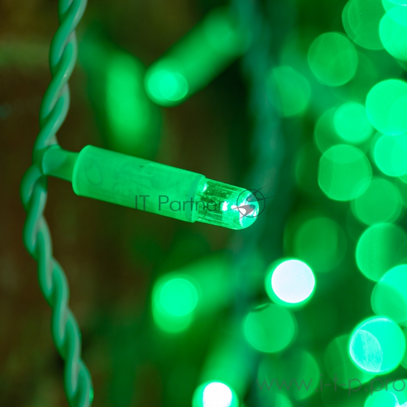 Гирлянда Светодиодный Дождь 2х1,5м, постоянное свечение, белый провод, 230 В, диоды ЗЕЛЁНЫЕ, 360 LED