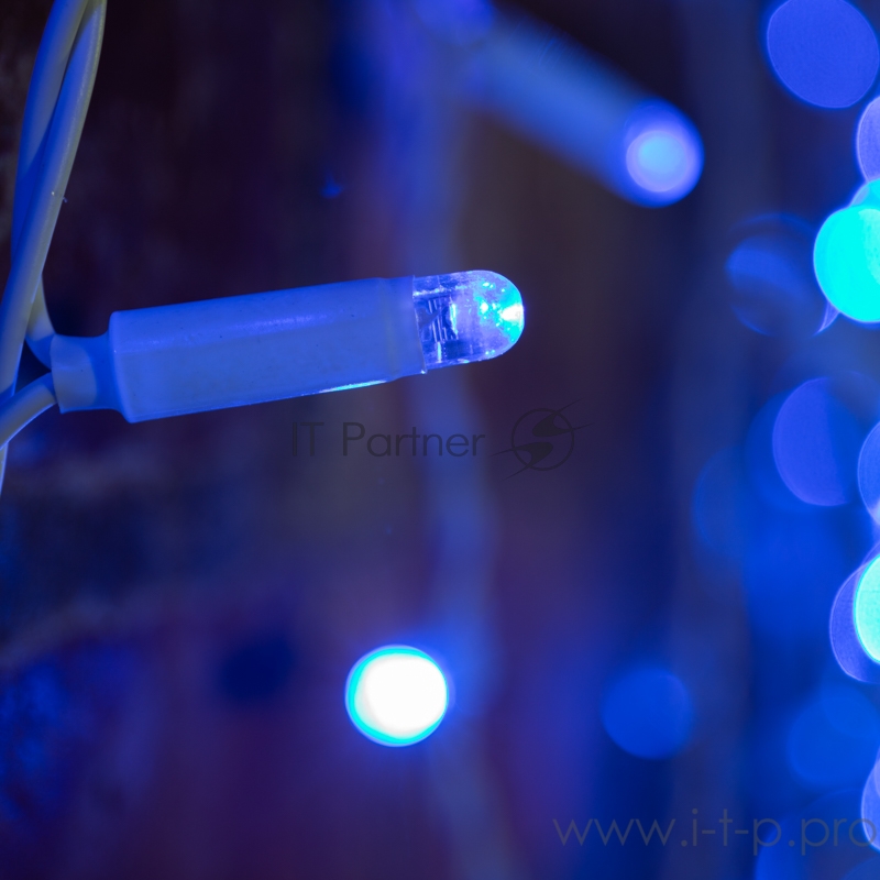 Гирлянда Светодиодный Дождь 2х1,5м, постоянное свечение, белый провод, 230 В, диоды СИНИЕ, 360 LED