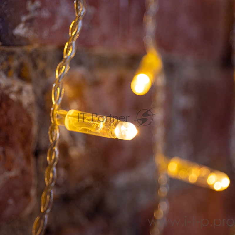 Гирлянда Светодиодный Дождь 2х1,5м, постоянное свечение, прозрачный провод, 230 В, диоды ТЕПЛЫЙ БЕЛЫЙ, 360 LED