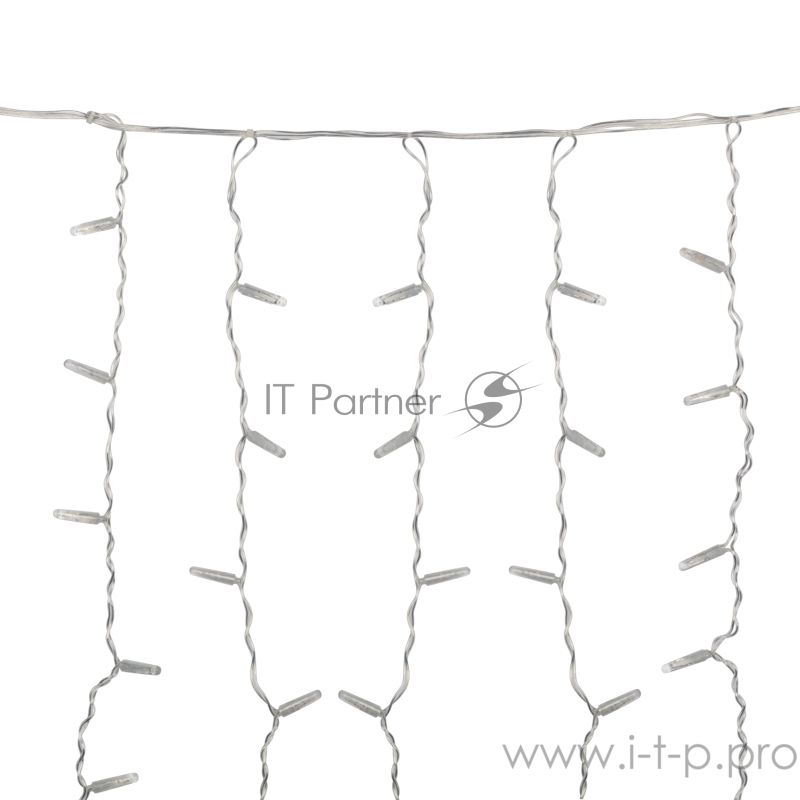 Гирлянда Светодиодный Дождь 2x0,8м, прозрачный провод, 230 В, диоды Белые, 160 LED