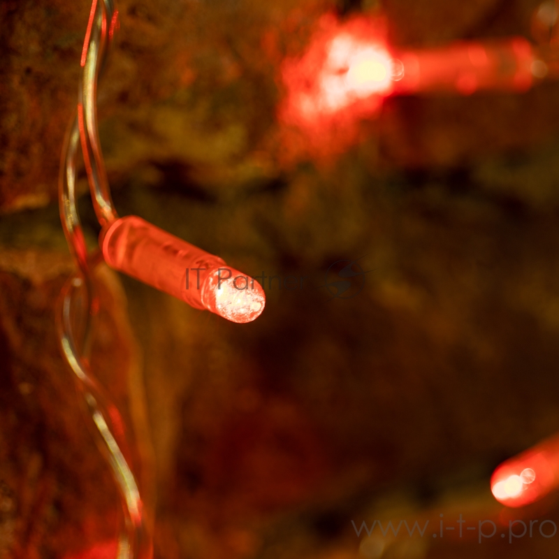 Гирлянда Светодиодный Дождь 2x0,8м, прозрачный провод, 230 В, диоды Красные, 160 LED