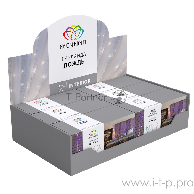 Гирлянда Светодиодный Дождь 1,5х1,5м, свечение с динамикой, прозрачный провод, 230 В, диоды СИНИЕ