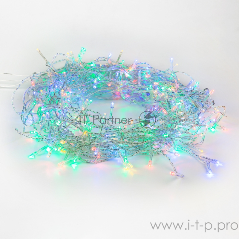 Гирлянда Светодиодный Дождь 1,5х1,5м, свечение с динамикой, прозрачный провод, 230 В, диоды МУЛЬТИКОЛОР