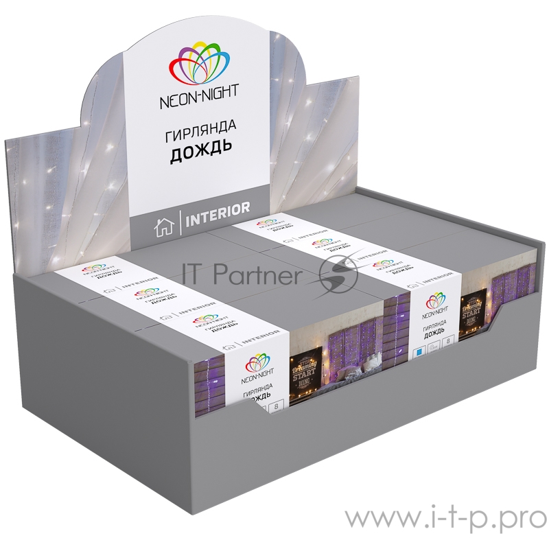 Гирлянда Светодиодный Дождь 1,5х1м, свечение с динамикой, прозрачный провод, 230 В, диоды СИНИЕ