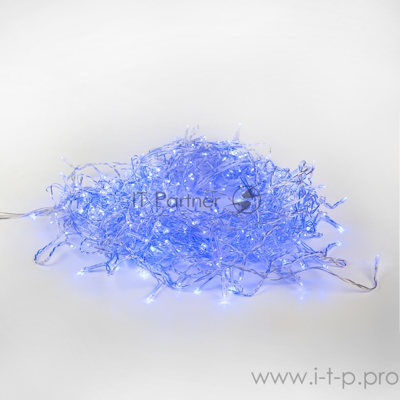 Гирлянда Светодиодный Дождь 1,5х1м, свечение с динамикой, прозрачный провод, 230 В, диоды СИНИЕ