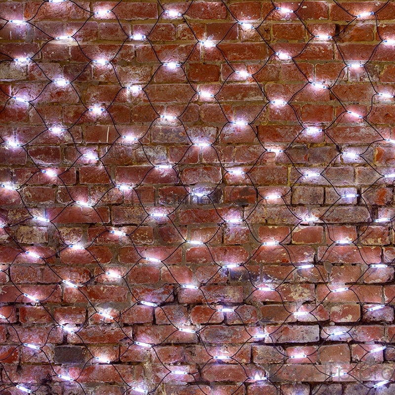Гирлянда Сеть 2x3м, черный КАУЧУК, 432 LED Белые
