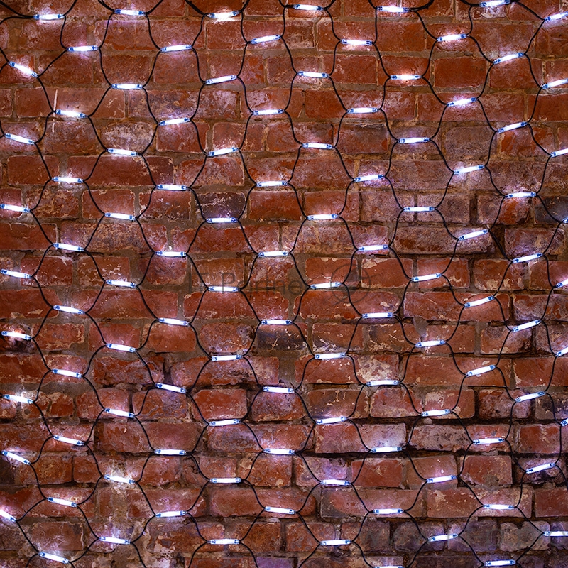 Гирлянда Сеть 2x1,5м, черный КАУЧУК, 288 LED Белые