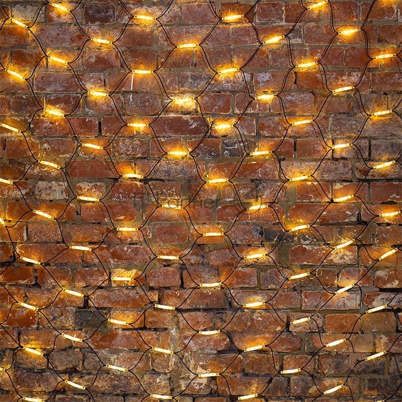 Гирлянда Сеть 2x3м, черный КАУЧУК, 432 LED ТЕПЛЫЙ БЕЛЫЙ
