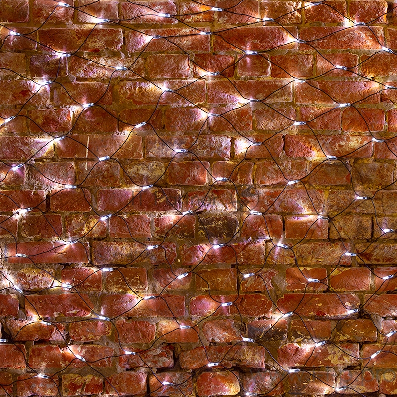 Гирлянда Сеть 2,5х2,5м, черный ПВХ, 432 LED Белые