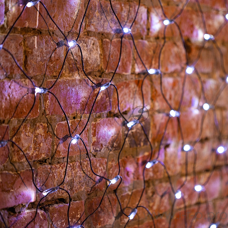 Гирлянда Сеть 2,5х2,5м, черный ПВХ, 432 LED Белые