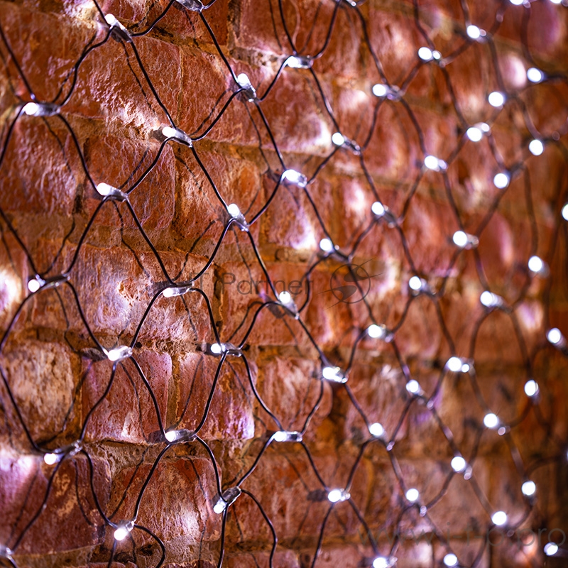 Гирлянда Сеть 2х1,5м, черный ПВХ, 288 LED Белые