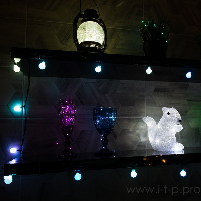 Гирлянда светодиодная Цветные Шарики 20 LED МУЛЬТИКОЛОР 2,8 метра