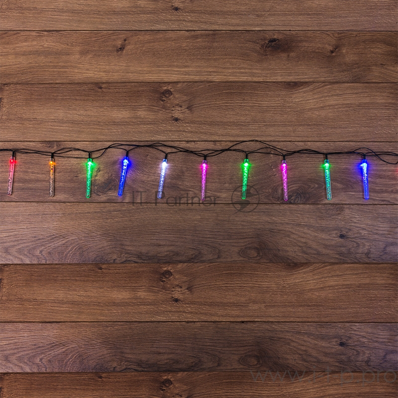 Гирлянда светодиодная Палочки с пузырьками 20 палочек, цвет: мультиколор, 2 метра