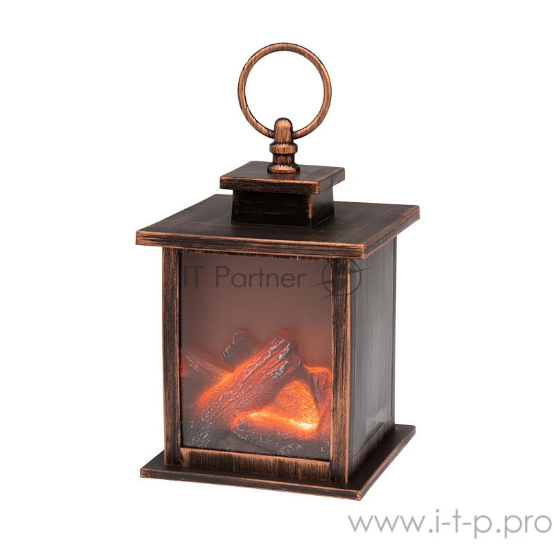 Светодиодный камин Кантри с эффектом живого огня 12х12х18,5 см, батарейки 3хАА (не в комплекте)