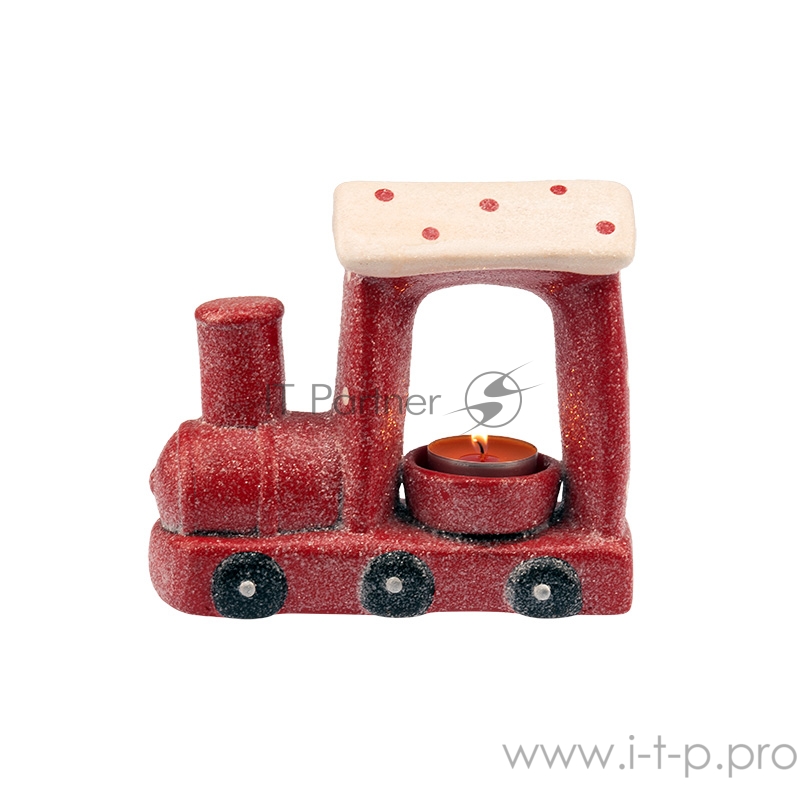 Керамический подсвечник «Паровоз» 17.1х7.1х14.7 см