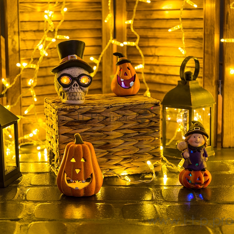 Керамическая фигурка «Череп в шляпе» 13.2х10.3х14.3 см