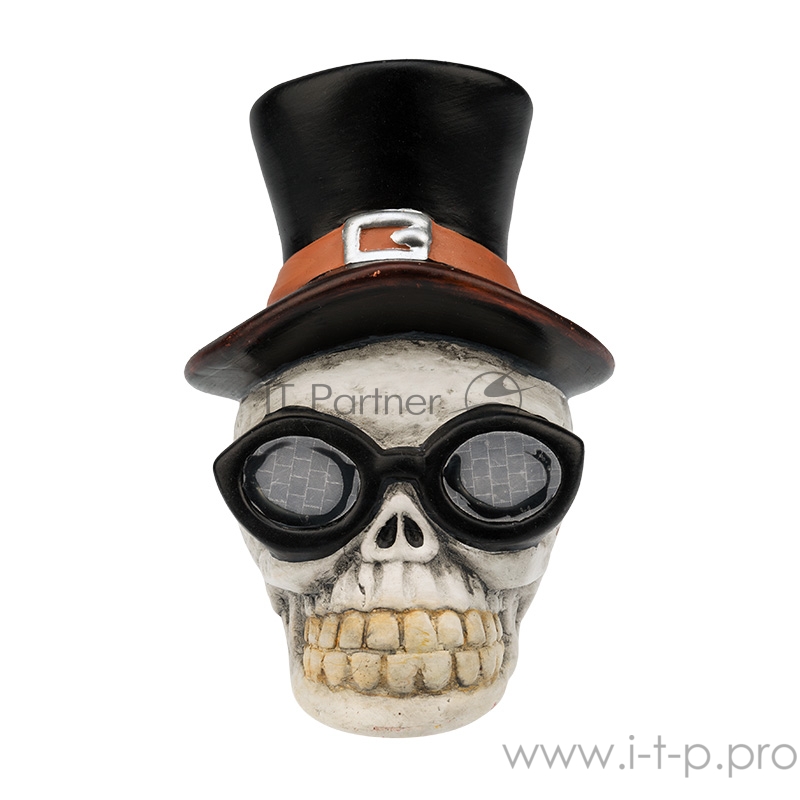 Керамическая фигурка «Череп в шляпе» 13.2х10.3х14.3 см