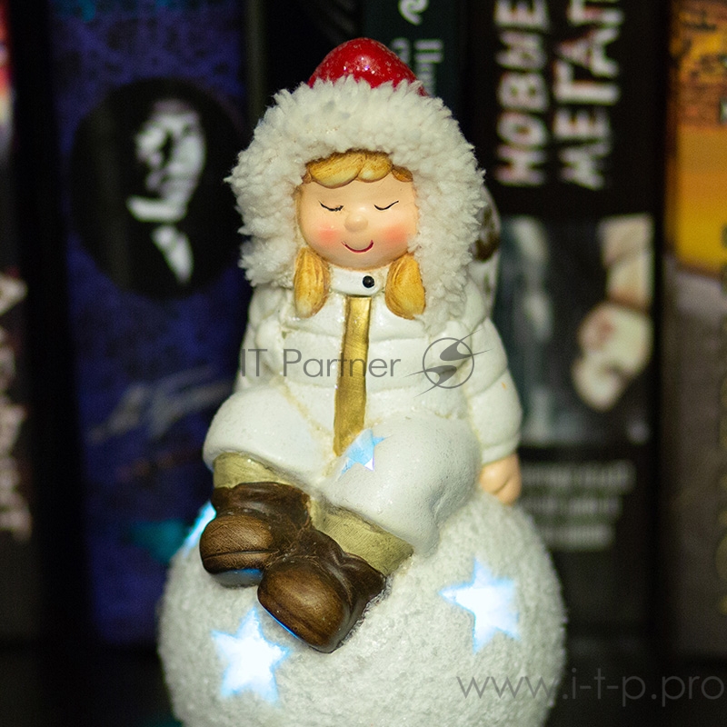Керамическая фигурка Снегурочка на шаре 9*8*16 см