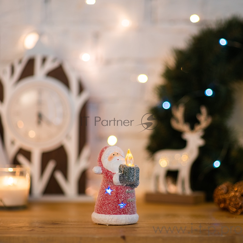 Керамическая фигурка «Дед Мороз со свечкой» 7х7х12 см