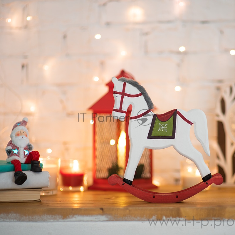 Деревянная фигурка «Игрушечный пони белый» 25х5,5х26,5 см