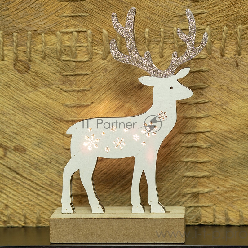Деревянная фигурка с подсветкой Олененок 13*5*19,5 см