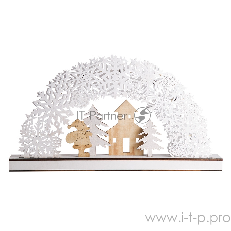 Деревянная фигурка с подсветкой Рождественская сказка 44,5*6*24 см