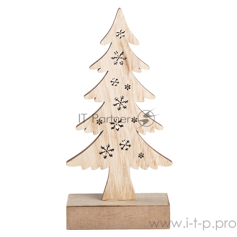 Деревянная фигурка с подсветкой Елочка 9*5*19 см