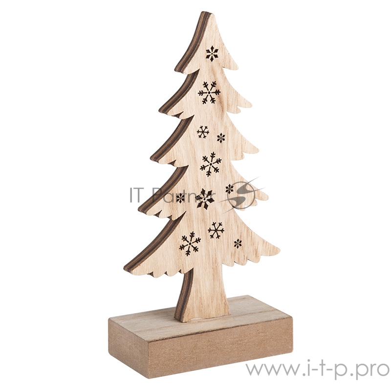 Деревянная фигурка с подсветкой Елочка 9*5*19 см