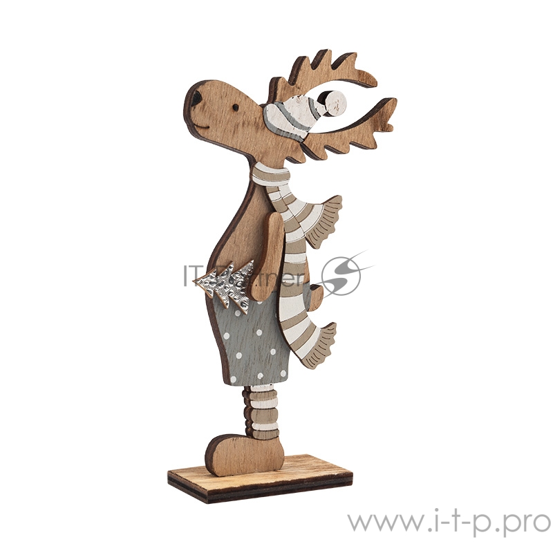 Деревянная фигурка «Рождественский Олень» Синий 10,5*4*18 см