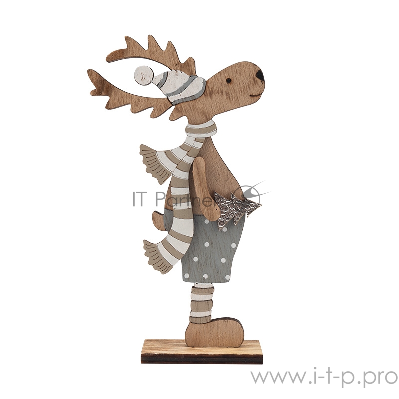 Деревянная фигурка «Рождественский Олень» Синий 10,5*4*18 см