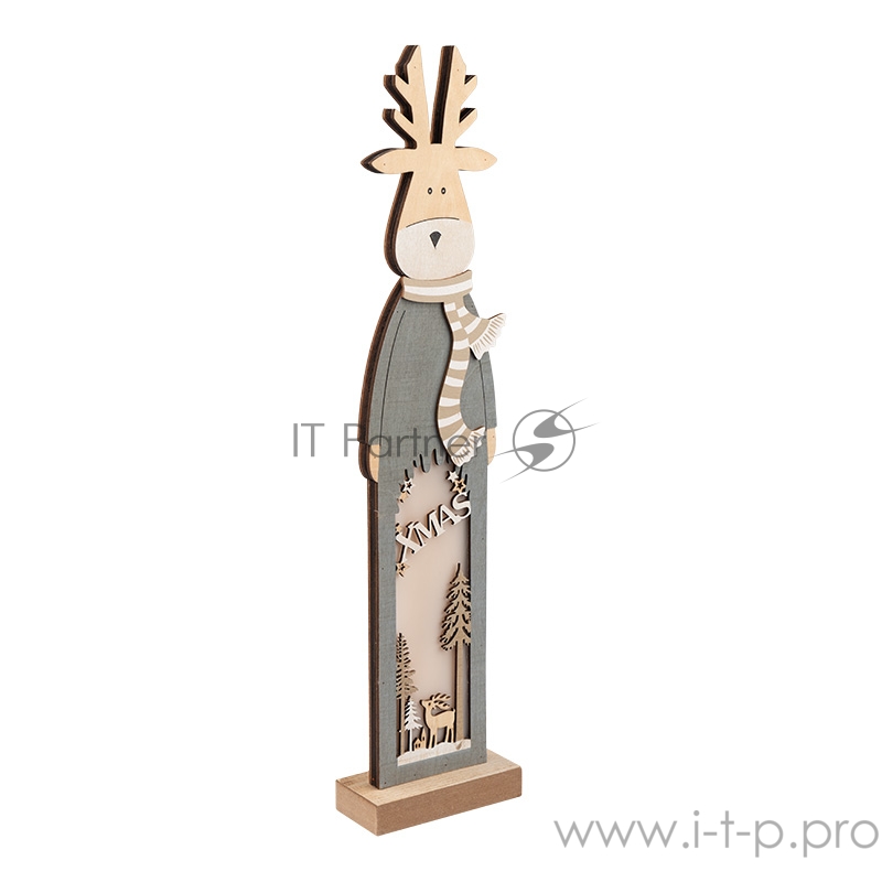 Деревянная фигурка с подсветкой «Рождественский олень» 11х5х47 см