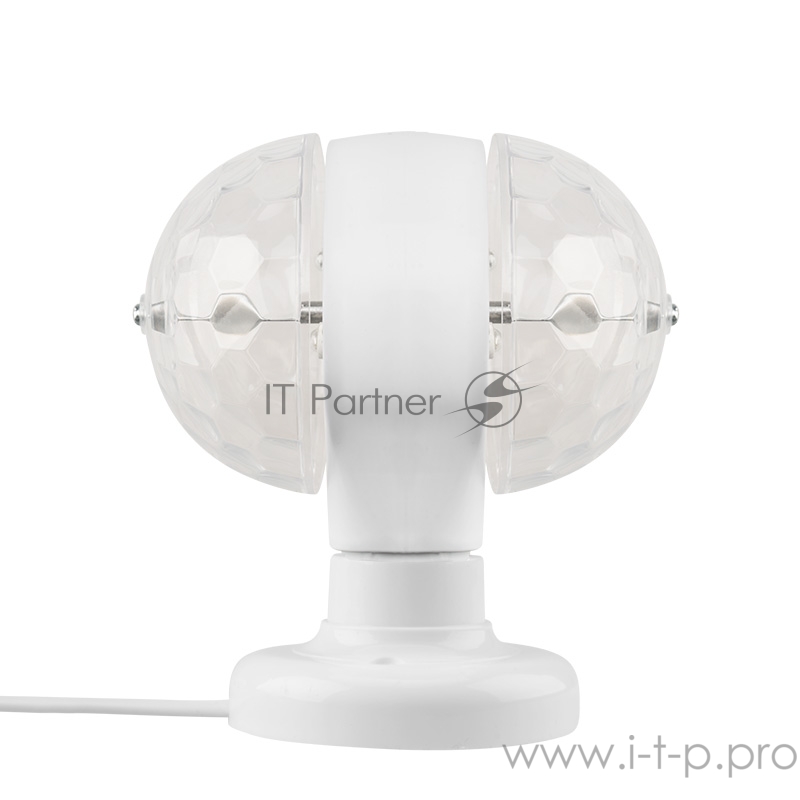 Диско-лампа светодиодная двойная Е27, подставка с цоколем Е27 в комплекте, 230 В